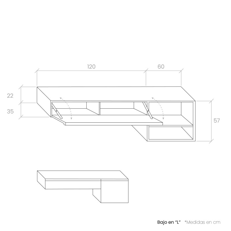 Mueble bajo televisión DANIELA