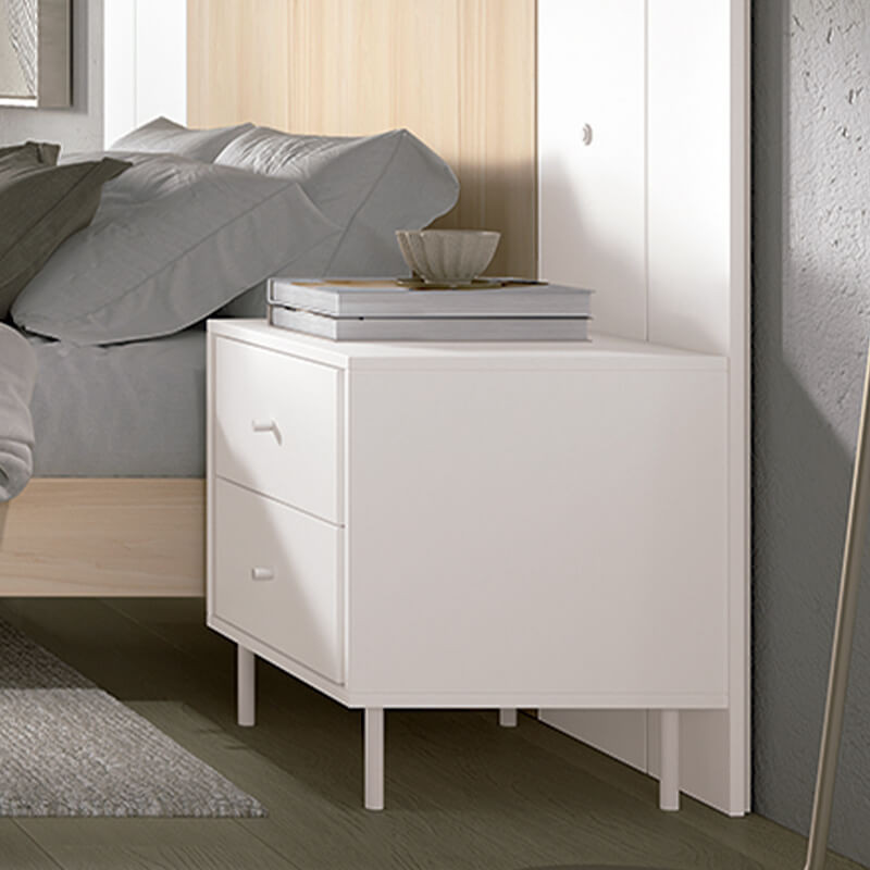 Mesita de noche dos cajones VERA I