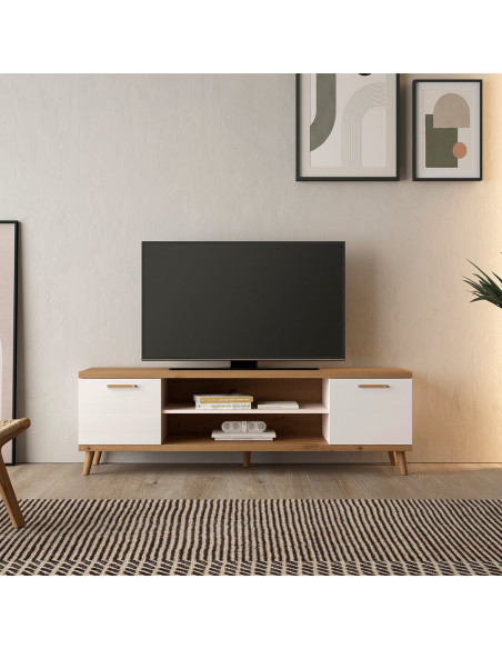 Mueble TV dos puertas y dos huecos MARCO