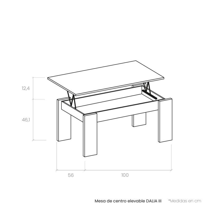Mesa de centro elevable DALIA III