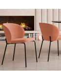 Silla de salón tapizada TECA