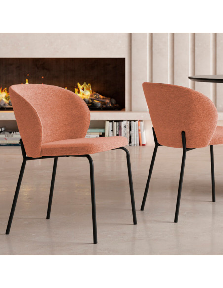 Silla de salón tapizada TECA