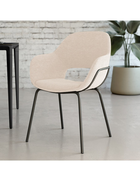 Silla de salón tapizada MINA