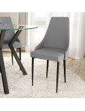 Silla de salón tapizada LEILA