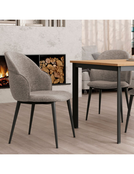 Silla de salón tapizada TEA