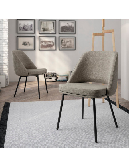 Silla de salón tapizada KANE