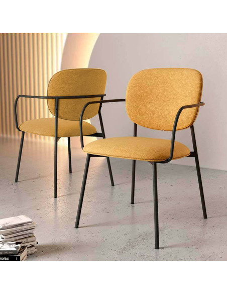 Silla de salón tapizada NORI