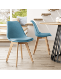 Silla de salón tapizada AVA