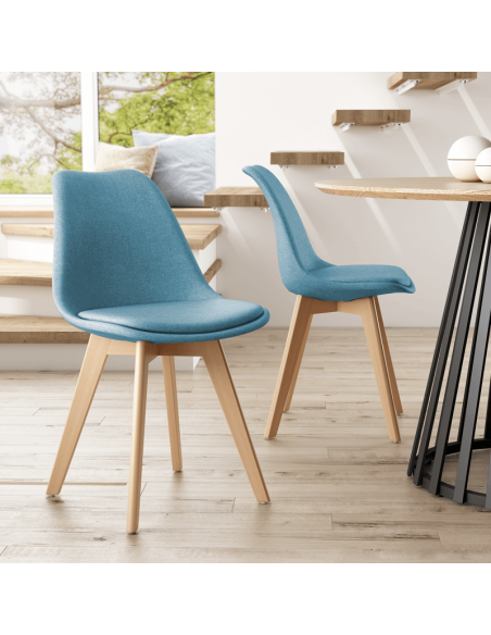 Silla de salón tapizada AVA
