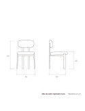 Silla de salón tapizada CALA