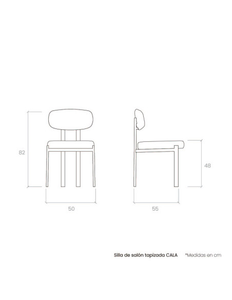 Silla de salón tapizada CALA