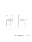 Silla de salón tapizada CALA I