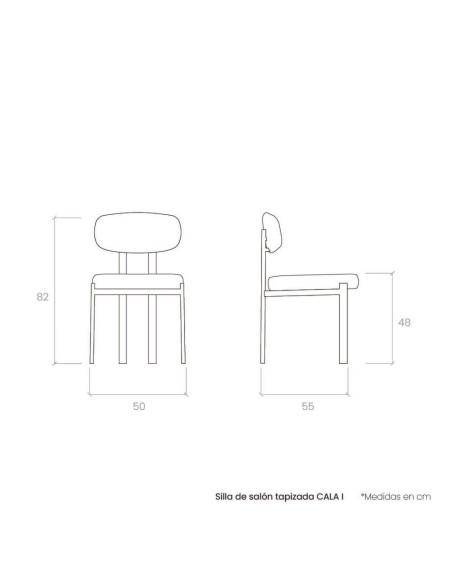 Silla de salón tapizada CALA I