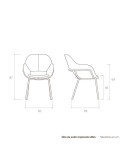 Silla de salón tapizada MINA