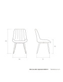 Silla de salón tapizada MISKO II