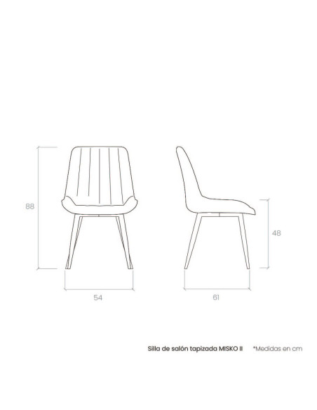 Silla de salón tapizada MISKO II