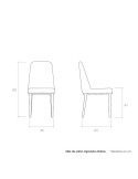 Silla de salón tapizada ADALIA
