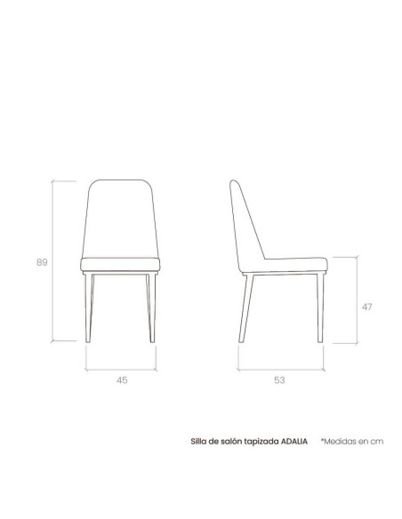 Silla de salón tapizada ADALIA