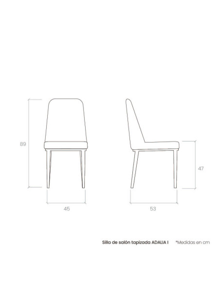Silla de salón tapizada ADALIA I
