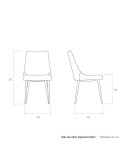 Silla de salón tapizada EMILY