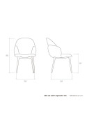 Silla de salón tapizada TEA