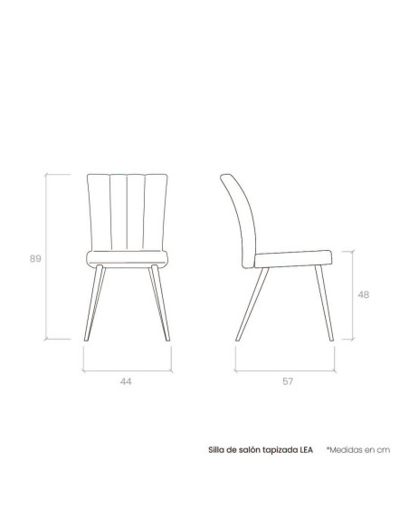 Silla de salón tapizada LEA