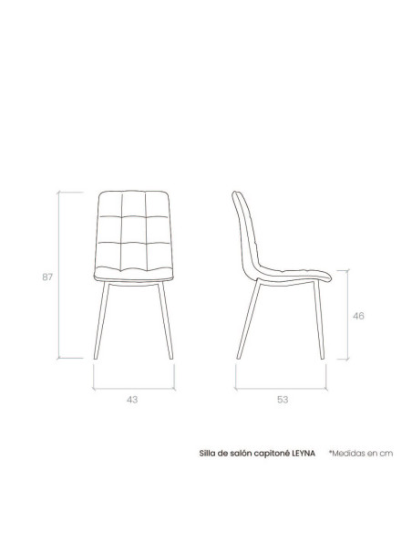 Silla de salón capitoné LEYNA