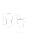 Silla de salón tapizada KANE
