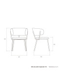 Silla de salón tapizada YOI