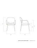 Silla de salón tapizada NORI