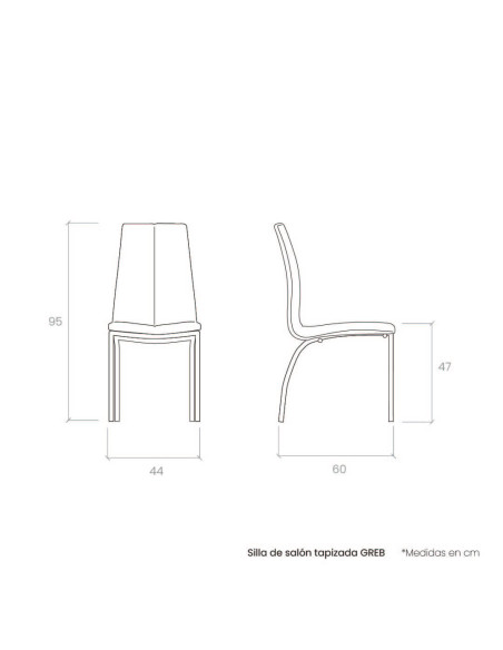 Silla de salón tapizada GREB