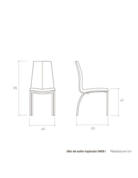Silla de salón tapizada GREB I