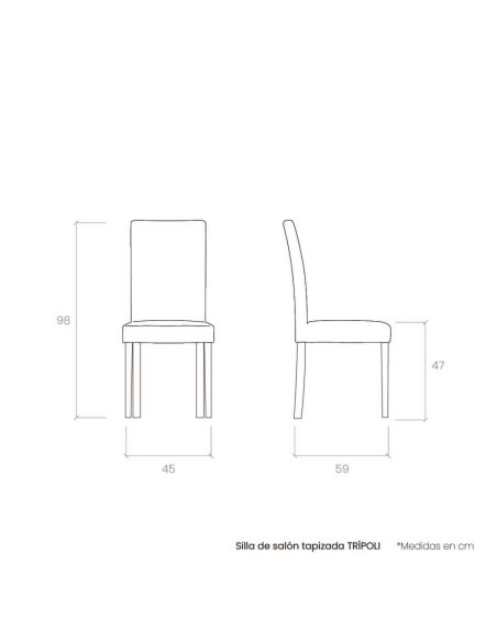 Silla de salón tapizada TRÍPOLI