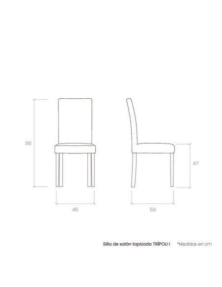 Silla de salón tapizada TRÍPOLI I