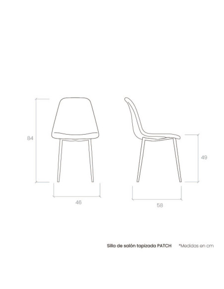Silla de salón tapizada PATCH