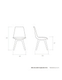 Silla de salón tapizada AVA