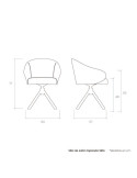 Silla de salón tapizada SIRA