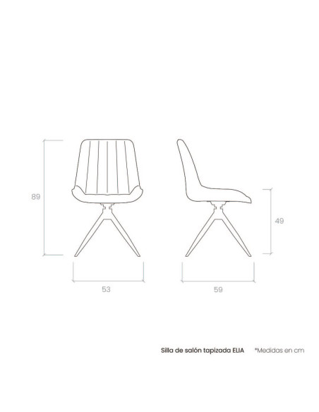 Silla de salón tapizada ELIA