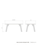 Mesa comedor rectangular CADIE