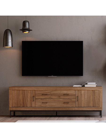 Mueble TV dos cajones y dos puertas 200 cm ROMA