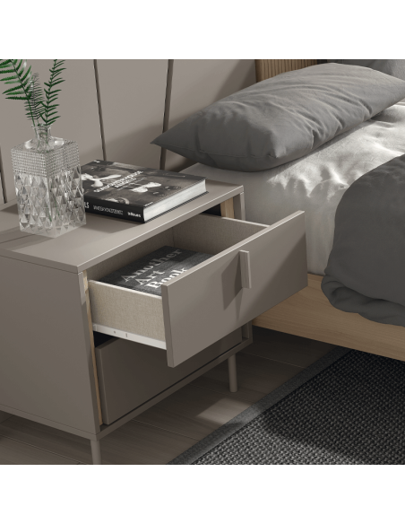 Mesita de noche dos cajones VERA I
