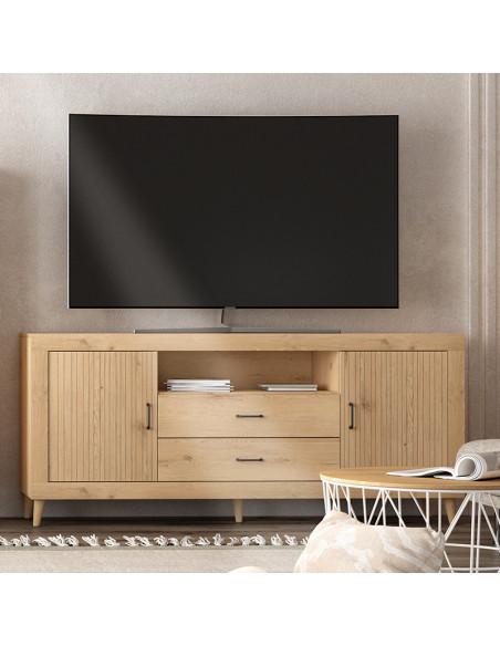 Mueble TV dos cajones, dos puertas y un hueco ROMA