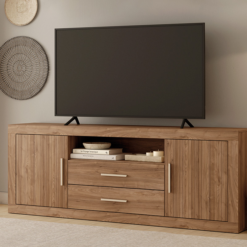 Mueble TV dos cajones, dos puertas y un hueco ROMA