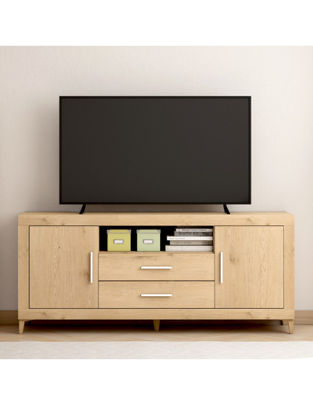Mueble TV dos cajones, dos puertas y un hueco ROMA