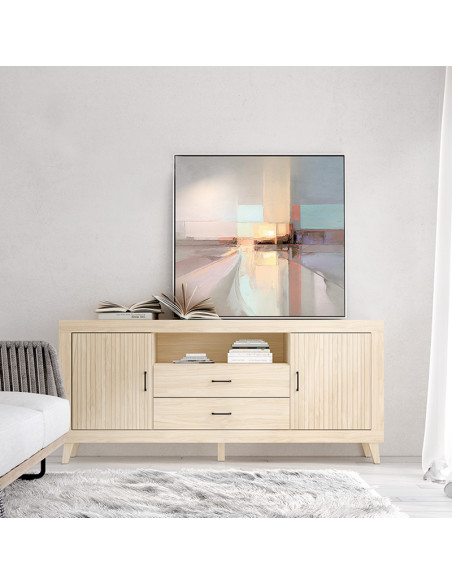 Mueble TV dos cajones, dos puertas y un hueco ROMA