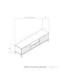 Mueble TV dos puertas y cajón MARCO