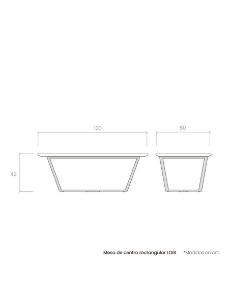 Mesa de centro rectangular LOIS