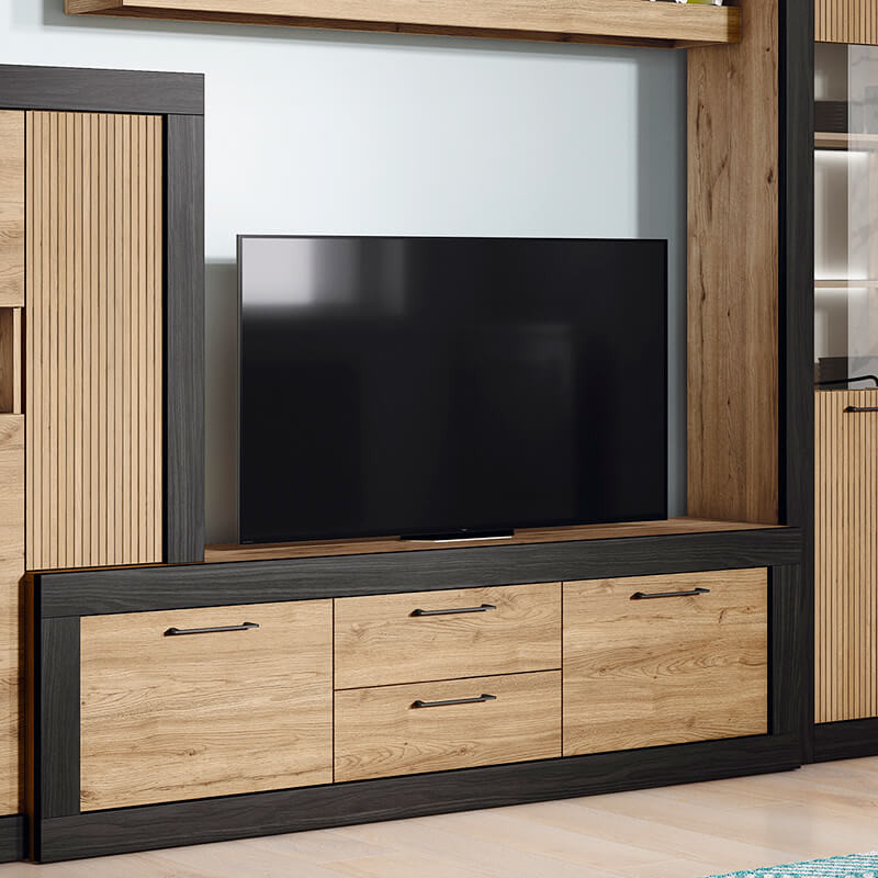 Mueble TV dos cajones y dos puertas 181 cm DALIA