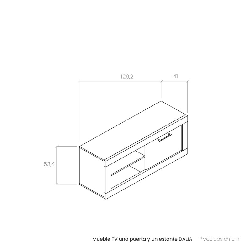 Mueble TV una puerta y un estante DALIA
