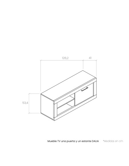 Mueble TV una puerta y un estante DALIA